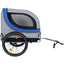 Large Folding Bike Trailer for Dogs – 66LB Capacity All-Terrain Pet Carrier, Durable Steel Frame for Cycling, Jogging, Camping & Outdoor Adventures, Gray- Blue