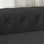 Elegant rectangular pet bed for small and medium-sized dogs, durable elevated dog sofa bed, comfortable dog sofa, modern and fashionable linen fabric dog sofa-Black
