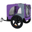 Outdoor Heavy Duty Collapsible Pet Bike Trailer with 16-Inch All-Terrain Wheels & Universal Hitch – Foldable Dog/Cargo Carrier Cart for Bicycles, purple