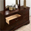 SunJet 1pc Nightstand Cherry Finish Louis Philippe Solid wood English Dovetail Construction Antique Nickle Hanging Pulls