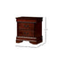 SunJet 1pc Nightstand Cherry Finish Louis Philippe Solid wood English Dovetail Construction Antique Nickle Hanging Pulls