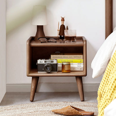 SunJet Pure Solid Wood Bedside Cabinet Modern Simple Nightstands European Beech Bedside Cabinet Nordic Bedroom Solid Beech Storage Cabinet 0.4m