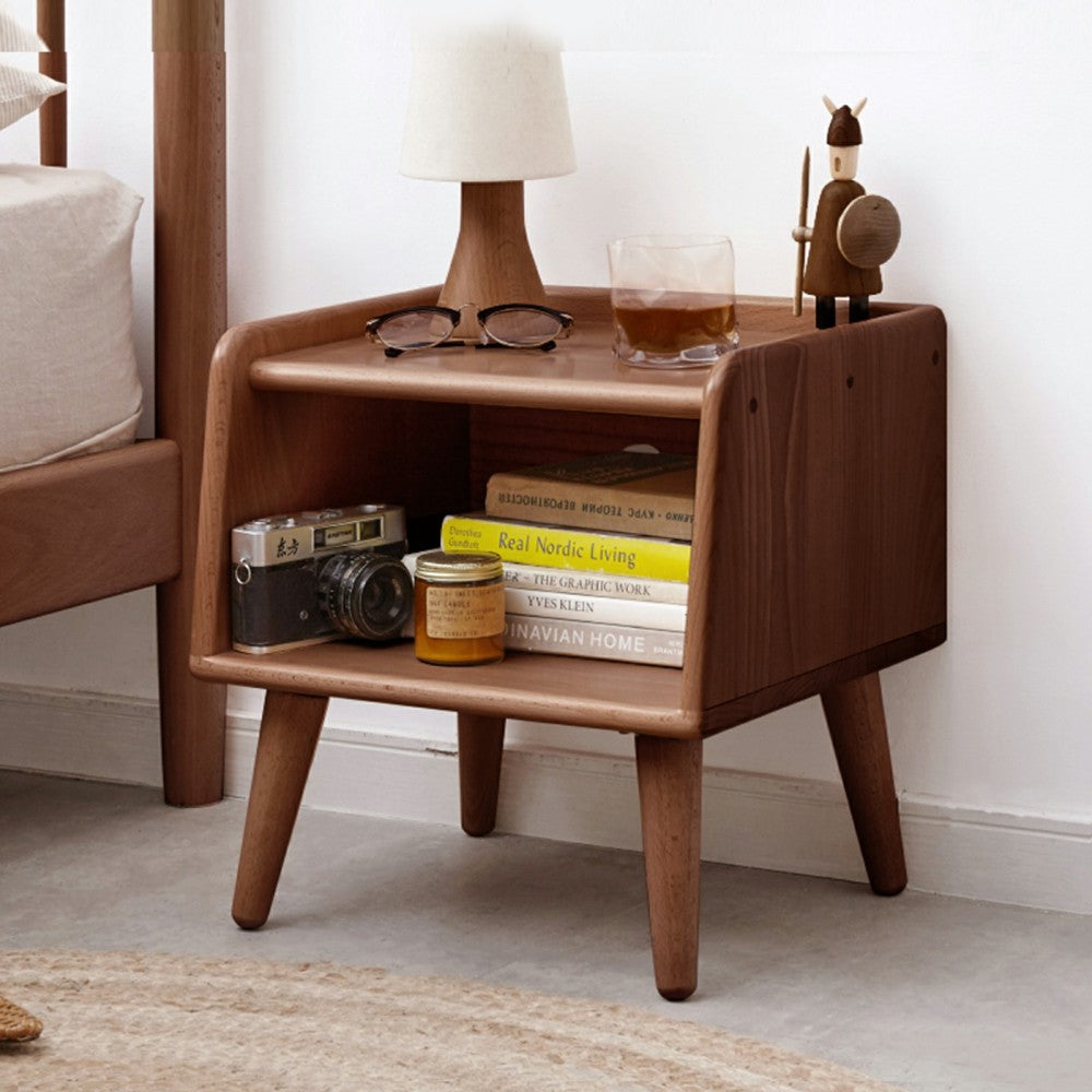 SunJet Pure Solid Wood Bedside Cabinet Modern Simple Nightstands European Beech Bedside Cabinet Nordic Bedroom Solid Beech Storage Cabinet 0.4m