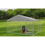 Large outdoor kennel, heavy duty outdoor fenced dog cage with swivel feeder, outdoor dog playpen with waterproof UV protection cover and safety lock,10' W x 10' D x 5' H.