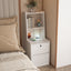 SunJet Nightstand with Charging Station, Smart Nightstand with Night Light, Modern Night Stand with Bookshelf, Bedside Tables with Storage Cabinet for Bedroom, Wood