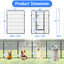 Heavy Duty Dog Pens Outdoor Dog Fence Dog Playpen for Large Dogs, 40"Dog Kennel Outdoor Pet Playpen with Doors 8 Panels Metal Exercise Pens Puppy Playpen Temporary Camping Fence for the Yard