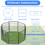 Heavy Duty Dog Pens Outdoor Dog Fence Dog Playpen for Large Dogs, 40"Dog Kennel Outdoor Pet Playpen with Doors 8 Panels Metal Exercise Pens Puppy Playpen Temporary Camping Fence for the Yard