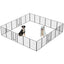 Dog Playpen Outdoor, 16 Panels Dog Pen 40" Height Dog Fence Exercise Pen with Doors for Large/Medium/Small Dogs, Portable Pet Playpen for Yard, RV, Camping, Hammer Paint Finish