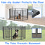 Heavy Duty Dog Pens Outdoor Dog Fence Dog Playpen for Large Dogs, 40"Dog Kennel Outdoor Pet Playpen with Doors 8 Panels Metal Exercise Pens Puppy Playpen Temporary Camping Fence for the Yard