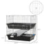 2-Tier Mouse Cage, Ferret Cage W/ Dish and Bottle, Ramp, 2 Doors