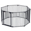 150" Adjustable Safety Gate 6 Panels Play Yard Metal Doorways Fireplace Fence Christmas Tree Fence Gate for House Stairs Gate prohibited area fence
