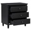 SunJet U_STYLE 28''painted Nightstand with 3 Drawers and Smooth Gliding Rails ,Simple Bedside Cabinet with Metal handle, Minimalist Sofa Side Table with rubber legs for Bedroom Sofa Couch Office