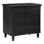 SunJet U_STYLE 28''painted Nightstand with 3 Drawers and Smooth Gliding Rails ,Simple Bedside Cabinet with Metal handle, Minimalist Sofa Side Table with rubber legs for Bedroom Sofa Couch Office