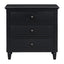 SunJet U_STYLE 28''painted Nightstand with 3 Drawers and Smooth Gliding Rails ,Simple Bedside Cabinet with Metal handle, Minimalist Sofa Side Table with rubber legs for Bedroom Sofa Couch Office