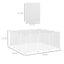 PawHut Pet Playpen DIY Small Animal Cage Open Enclosure Portable Plastic Fence 12 Panels for Bunny Chinchilla Guinea Pig White, 18" x 14"