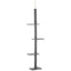 PawHut Floor-to-Ceiling Cat Tree Cat Climbing Tower with Sisal-Covered Scratching Posts Natural Cat Tree Activity Center for kittens Cat tower furniture, Grey