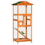 PawHut 65" Wooden Bird Cage Outdoor Aviary House for Parrot, Parakeet, with Pull Out Tray and 2 Doors, Orange