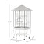 PawHut 77" Flight Bird Cage Hexagon Covered Canopy Portable Aviary With Storage