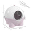 PawHut Hooded Cat Litter Box, Large Kitty Litter Pan with Lid, Scoop, Leaking Sand Pedal, Top Handle, Light Pink