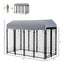 PawHut 8' x 4' x 6' Dog Playpen Outdoor, Dog Kennel Dog Exercise Pen with Lockable Door, Water-resistant Canopy, for Medium and Large Dogs