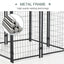 PawHut 8' x 4' x 6' Dog Playpen Outdoor, Dog Kennel Dog Exercise Pen with Lockable Door, Water-resistant Canopy, for Medium and Large Dogs