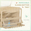 PawHut Wooden Large Hamster Cage Small Animal Exercise Play House 3 Tier with Tray, Seesaws, Water Bottle, Activity Center, Natural