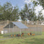 PawHut Large Chicken Coop Metal Chicken Run for Chickens with Waterproof and Anti-UV Cover, Spire Shaped Walk in Fence Cage Hen House for Outdoor and Yard Farm Use, 1" Dia, 9.8' x 19.7' x 6.4'