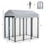 PawHut 6' x 4' x 6' Dog Playpen Outdoor, Dog Kennel Dog Exercise Pen with Lockable Door, Water-resistant Canopy, for Medium and Large Dogs