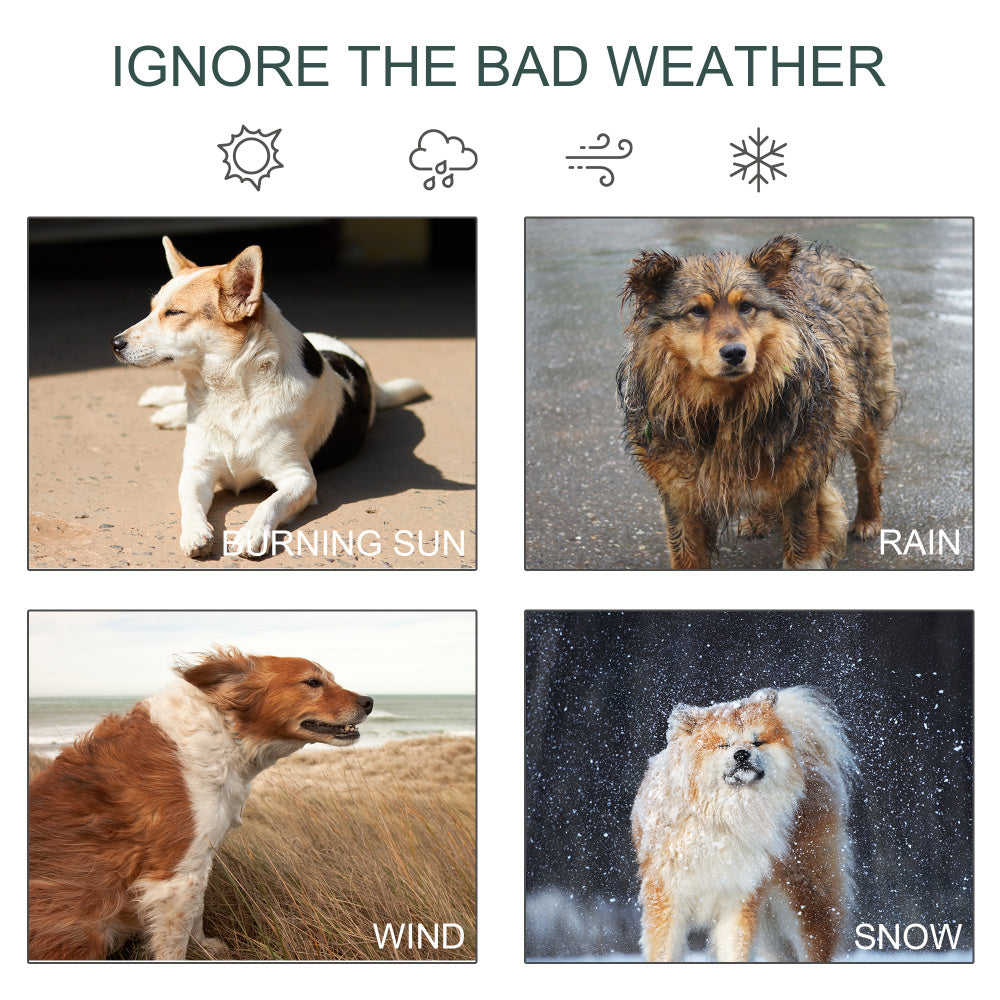 PawHut 8' x 4' x 6' Dog Playpen Outdoor, Dog Kennel Dog Exercise Pen with Lockable Door, Water-resistant Canopy, for Medium and Large Dogs