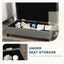 PawHut Pet Sofa, Dog Couch, Elevated Pet Bed for Small and Medium Dogs, with Hidden Storage, Soft Tufted Cushion, Gray