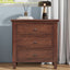 SunJet U_STYLE 28''painted Nightstand with 3 Drawers and Smooth Gliding Rails ,Simple Bedside Cabinet with Metal handle, Minimalist Sofa Side Table with rubber legs for Bedroom Sofa Couch Office