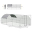 PawHut Large Chicken Coop Metal Chicken Run with Waterproof and Anti-UV Cover, Dome Shaped Walk-in Fence Cage Hen House for Outdoor and Yard Farm Use, 1" Tube Diameter, 9.2' x 18.7' x 6.5'