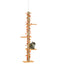 Pawhut Floor to Ceiling Cat Tree, 80" - 95" Adjustable Tall Cat Tower, 3-Level Cat Climbing Towe  for Indoor Cats with Sisal Scratching Post, Platforms, Leaves, Orange