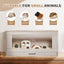 Guinea Pig Cages, Hamster Cage Wood with Independent Storage Cabinet, House for Rat Chinchilla with Guinea Pig Hutch and Bridge, Openable Top with Acrylic Sheets