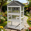 Indoor and Outdoor Aviary House,Wooden Bird Cage,with Pull Out Tray and 2 Doors