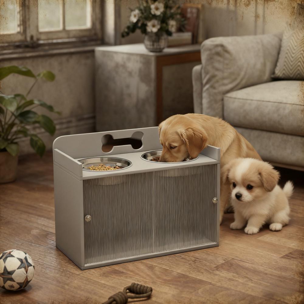 Dog House Wooden Dog Kennel Weatherproof with Porch, Openable Roof, Removable Bottom, Elevated Floor, Double Room