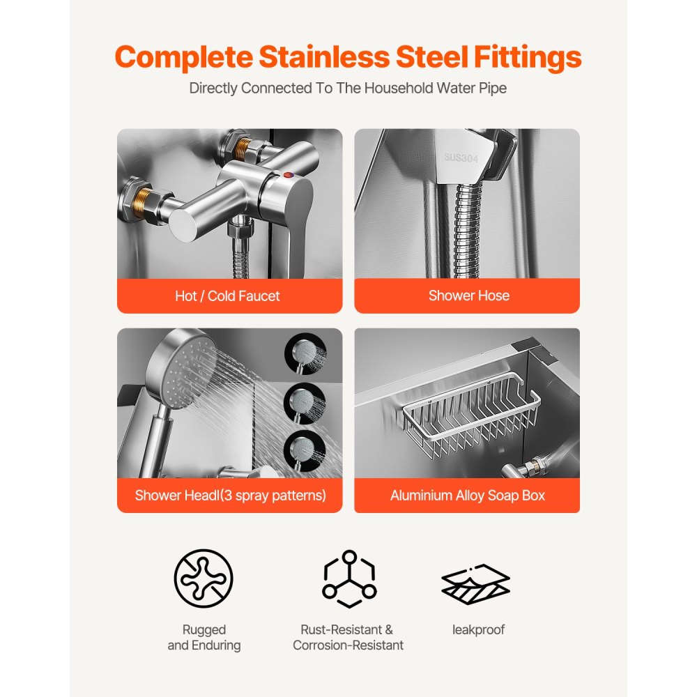 38" Dog Grooming Bath Tub Stainless Steel w/ Stairs Faucet Left Door