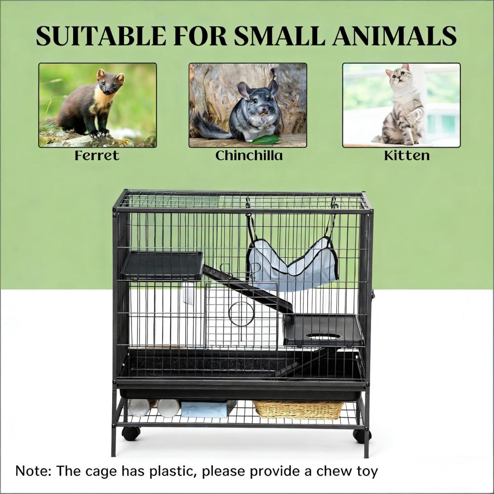 Pet House,Small Animal Hutch Cage,Small Pet Hutch with Wheels