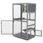 Cat House Catio Outdoor Enclosure with Platforms, 66'' cat condos on Wheels for Outdoor Patio, Dark Gray