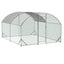 Large Chicken Coop Metal Chicken Run with Waterproof and Anti-UV Cover, Dome Shaped Walk-in Fence Cage Hen House for Outdoor and Yard Farm Use, 1" Tube Diameter, 9.84' x 13.12' x 6.56'