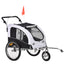 Aosom Dog Bike Trailer 2-In-1 Pet Stroller with Canopy and Storage Pockets, White