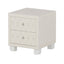 SunJet  Elegant Velvet Nightstand with 2 Drawers and Crystal Handle, Storage Bedside Table with Button-Tufted, Beige