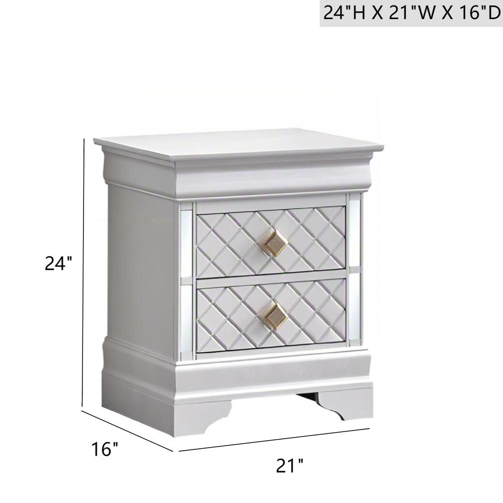 SunJet Verona G6735-N Nightstand  Pearl White