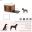 30.25"L, 2 in 1 Night Stand with Storage & Dog Crate, Luxury Wooden Side Table Dog Kennel, End of Bed Bench Ottoman with Removable Cushion for Bedroom, Living Room, Walnut