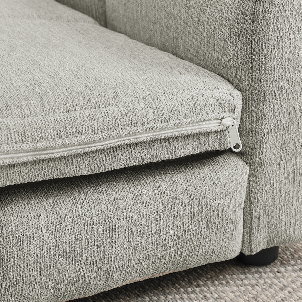 Soft and comfortable pet bed for big and oversized dogs, durable elevated dog sofa bed, comfortable dog sofa, modern and fashionable linen fabric dog sofa-Beige