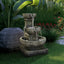 16.4"H- Waterfall Outdoor Fountain with LED Lights