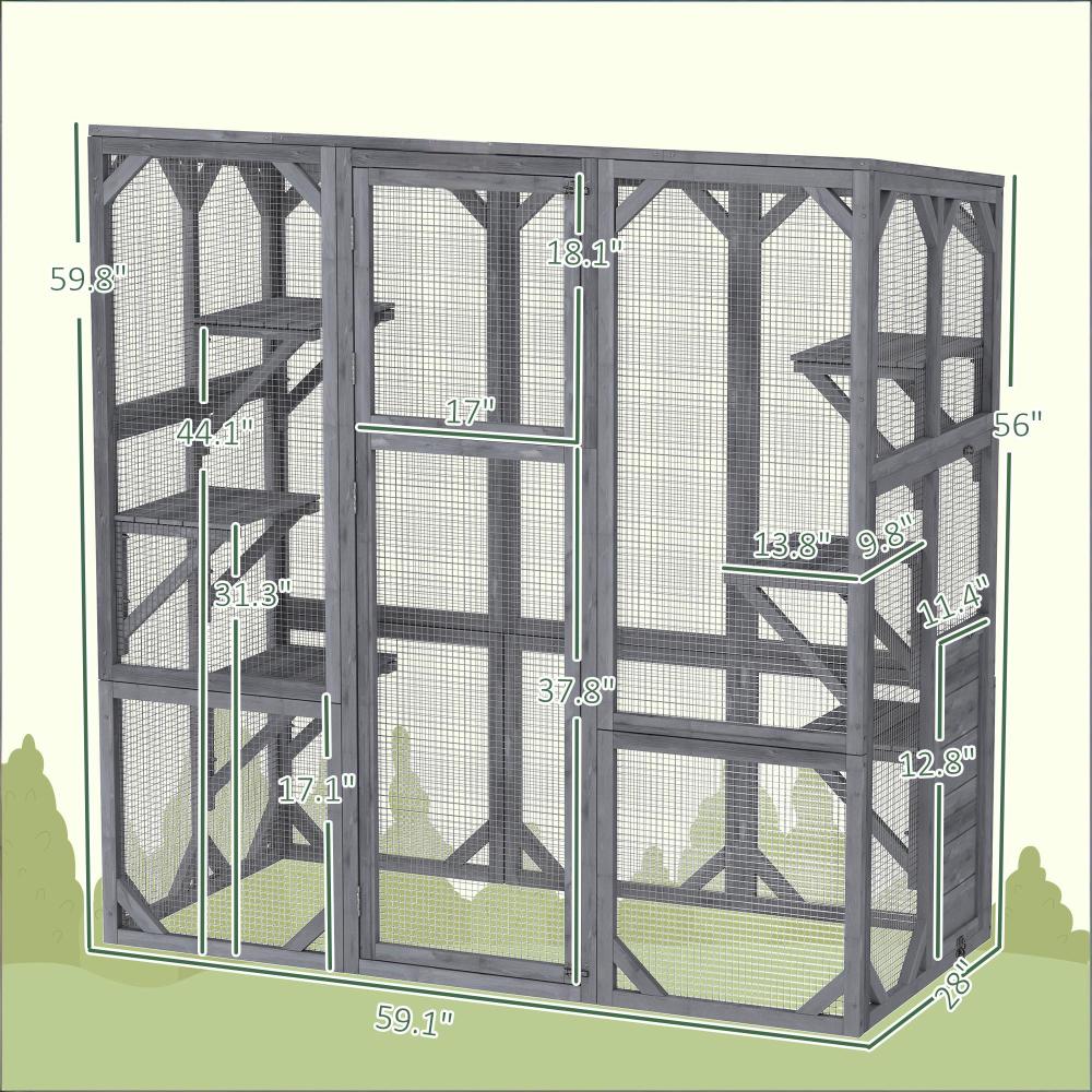 Pet Enclosure,Large Wooden Catio