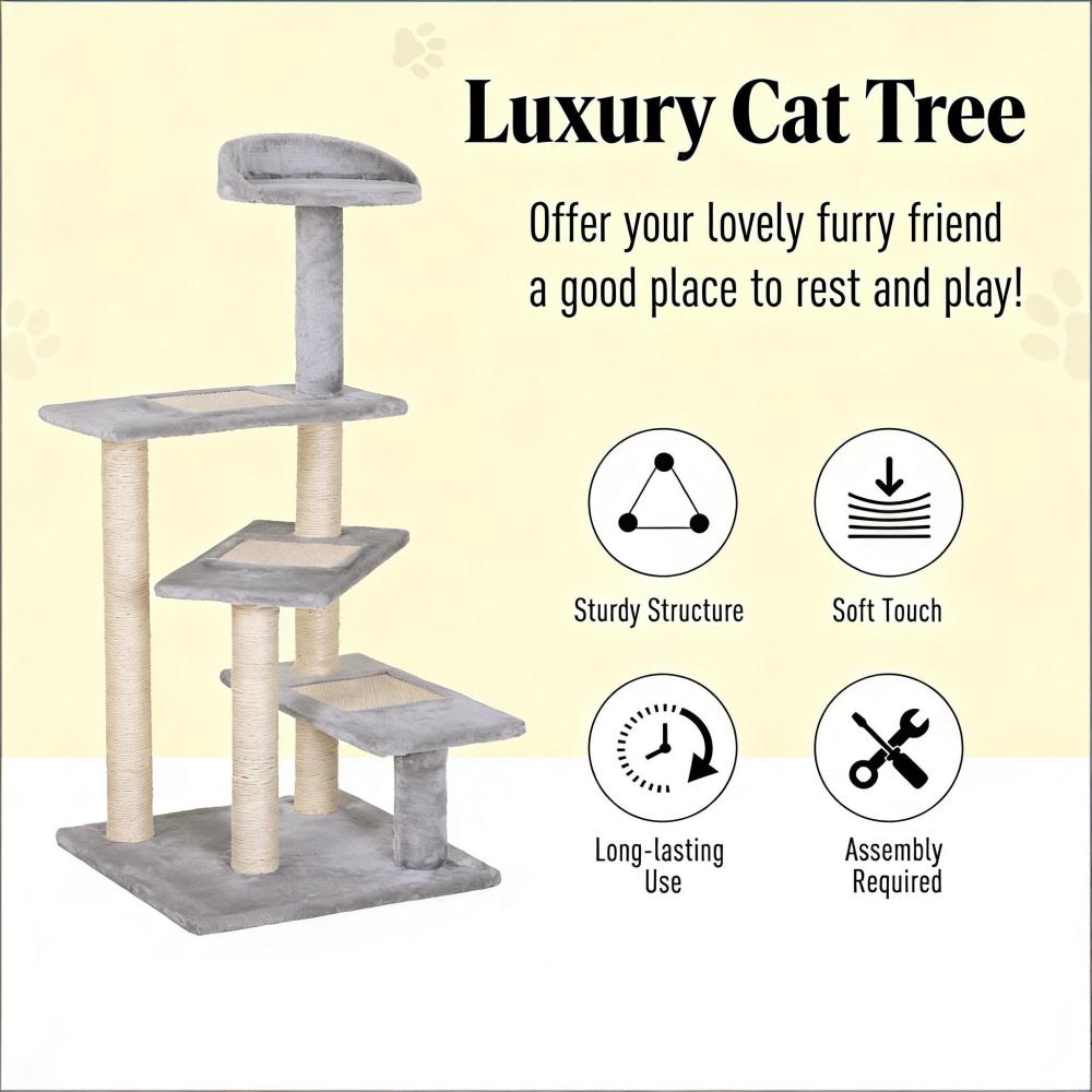 Cat Activity Tower,Revolving Stair Cat Tree
