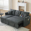 Sectional Sofa Bed L-Shaped Sofa Couch Bed with USB Port, Reversible Sofa Couch Sleeper with Pull Out Bed, Chaise with Storage, Pull Out Couch for Living Room