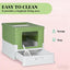 Cat Box,Fully Enclosed Cat Litter Box with Front Entry